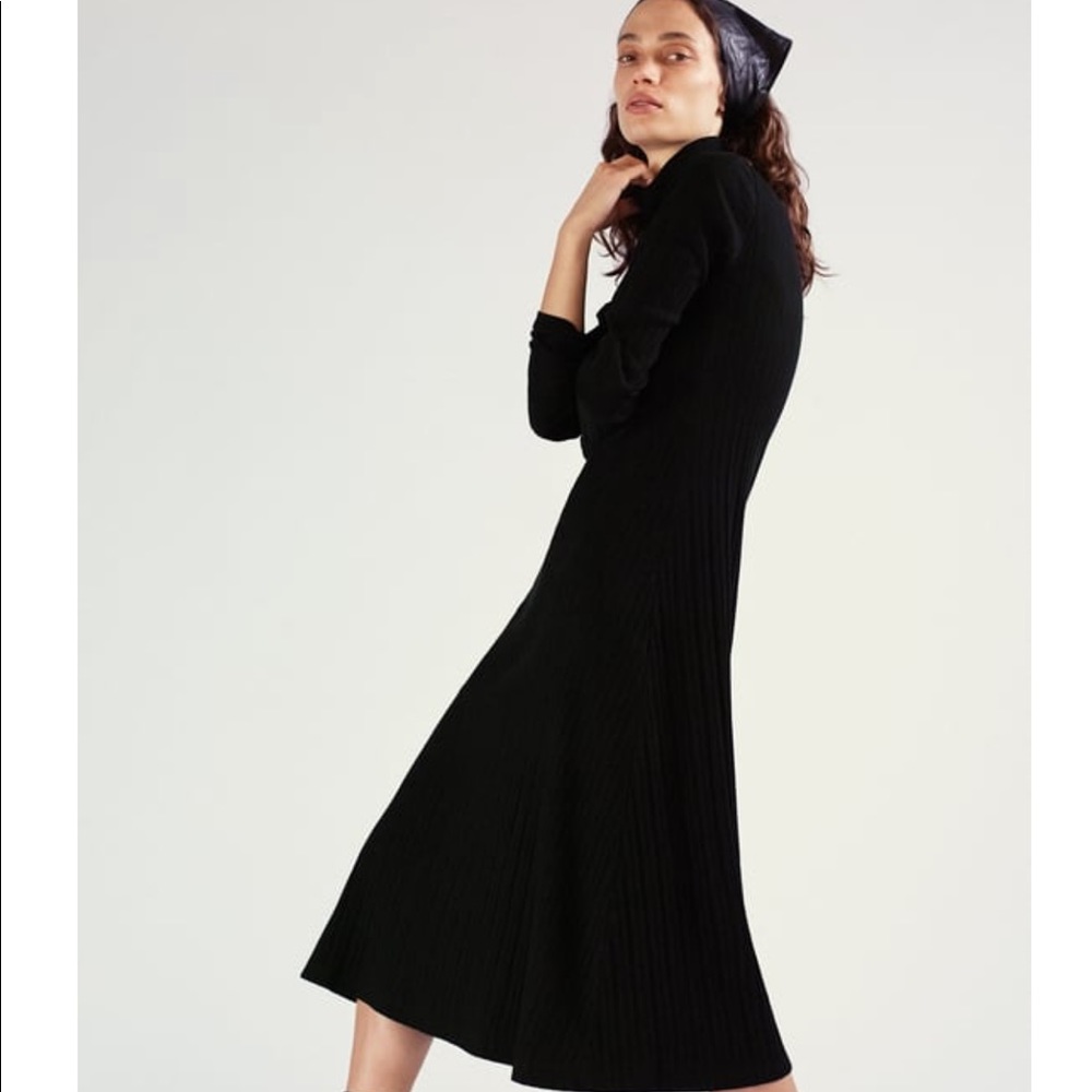 Zara turtleneck ribbed dresss